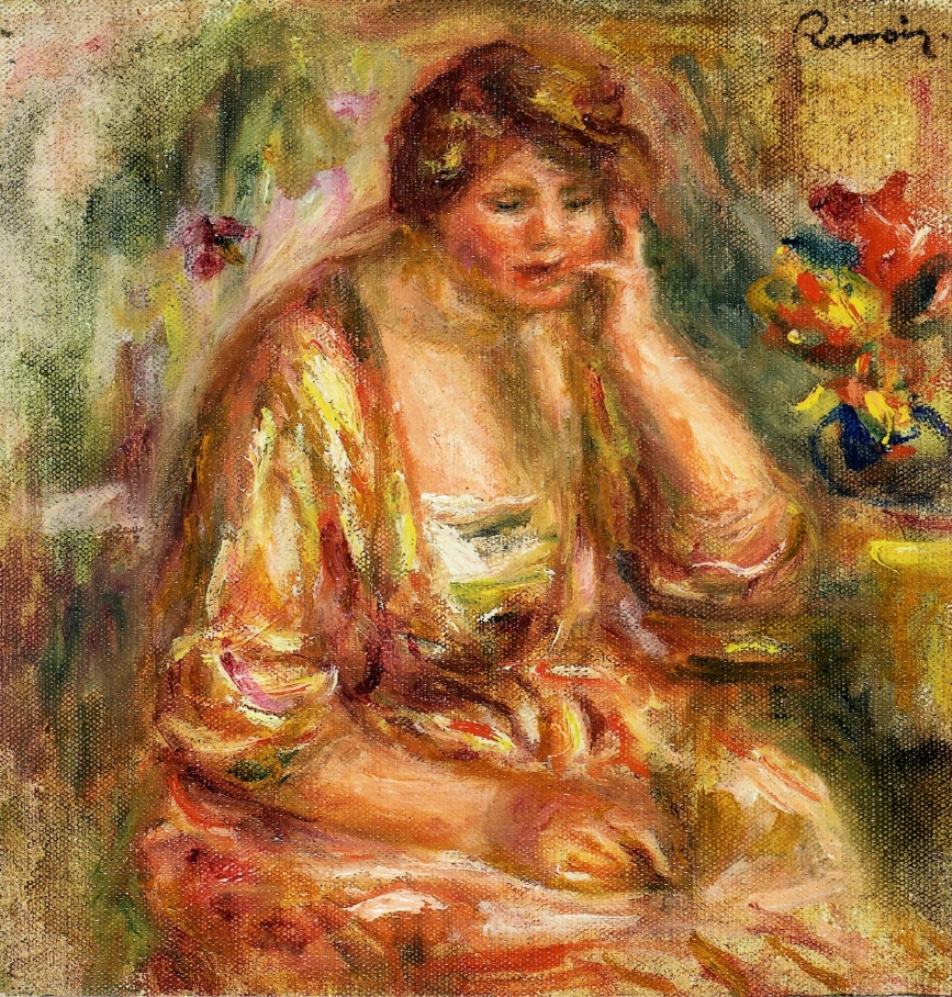 Andree in a pink dress 1917